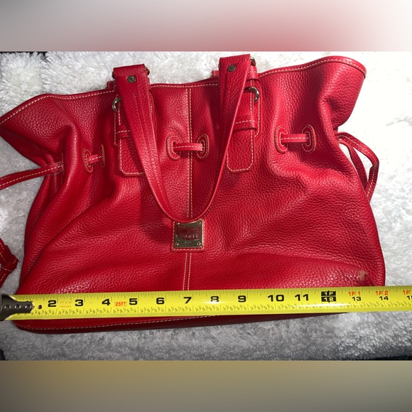 Dooney & Bourke draw string red Handbag- Preloved - Picture 8 of 11
